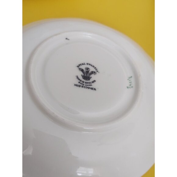 Swansea England Bone China  Two Handled Soup Bowls & Saucer sets(4)  Midsummer - Picture 11 of 15